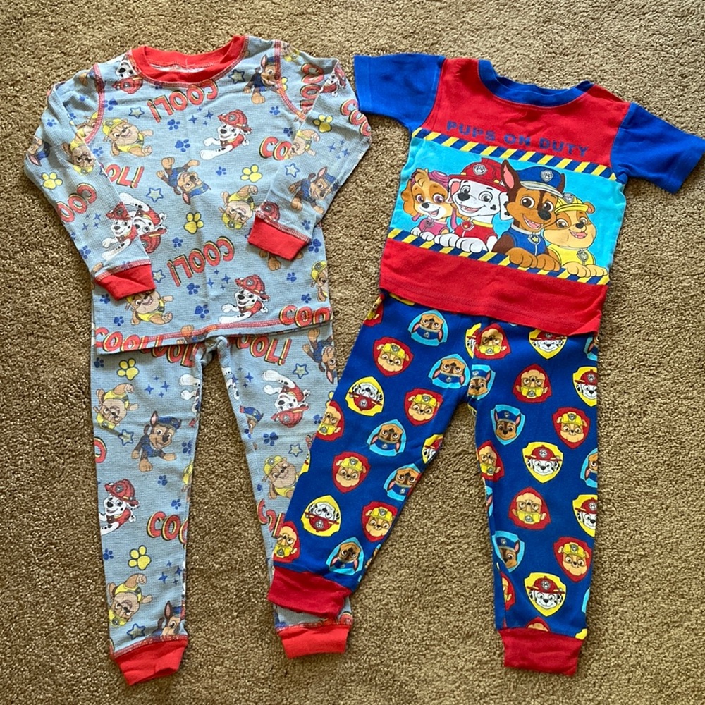 2 Pair Boys 4T Paw Patrol Pajamas